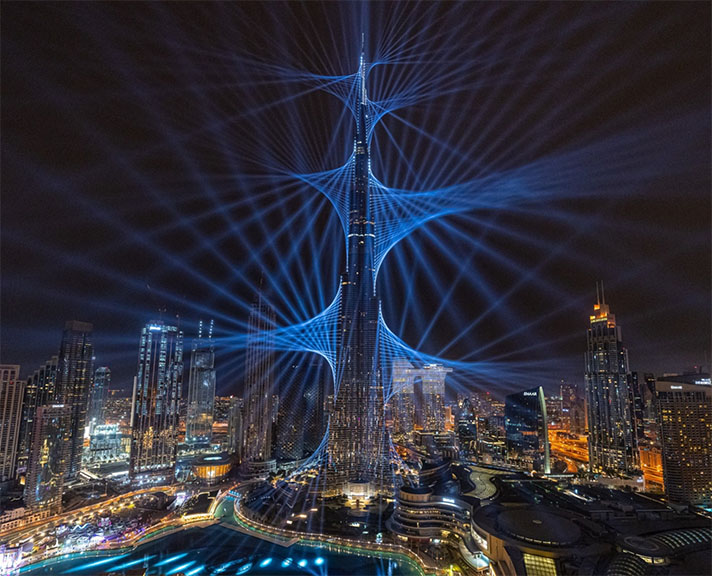 Burj Khalifa - Architainment lighting 2020 | Oasis Enterprises